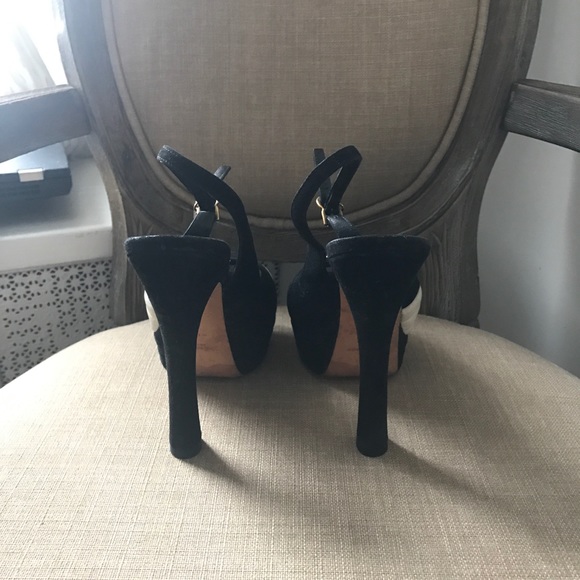 Yves Saint Laurent (YSL) Suede Platform Heels - Picture 4 of 8